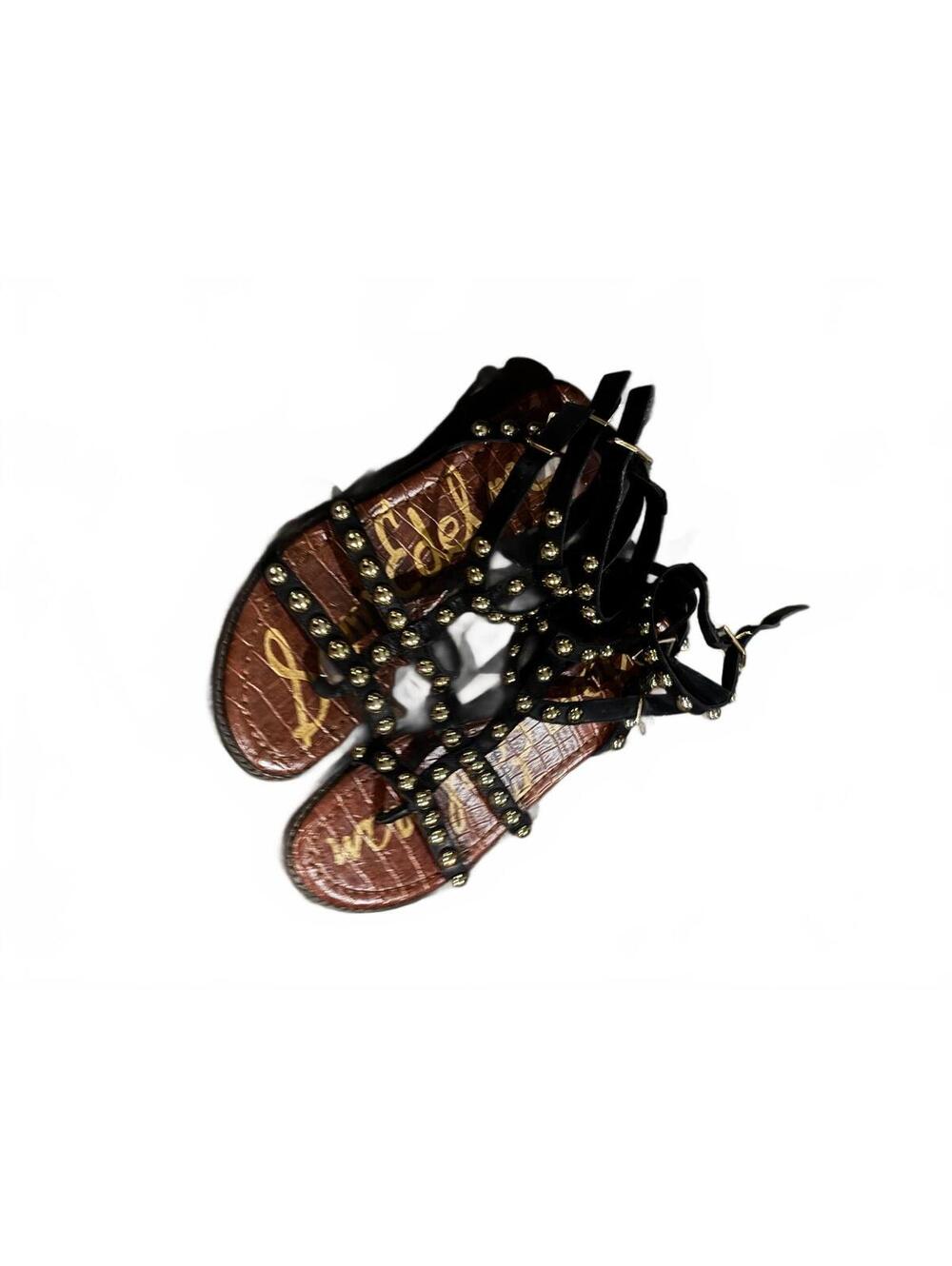 Sam Edelman Black Studded Gladiator Sandals Size 7